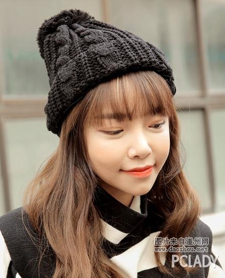 长卷发times;针织帽